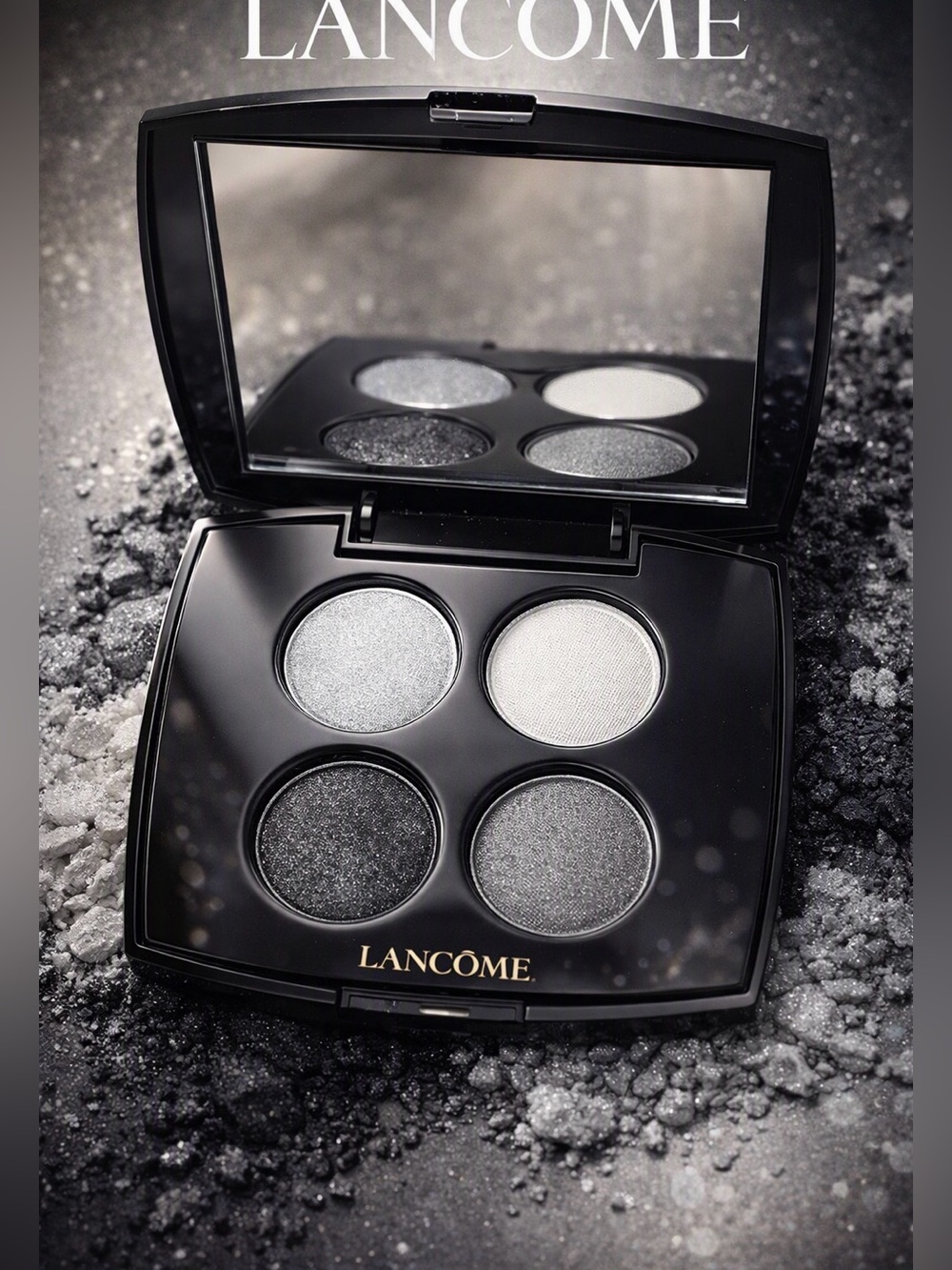Lancome Color Design Eyeshadow Quad Palette Grey Silver Makeup Compact